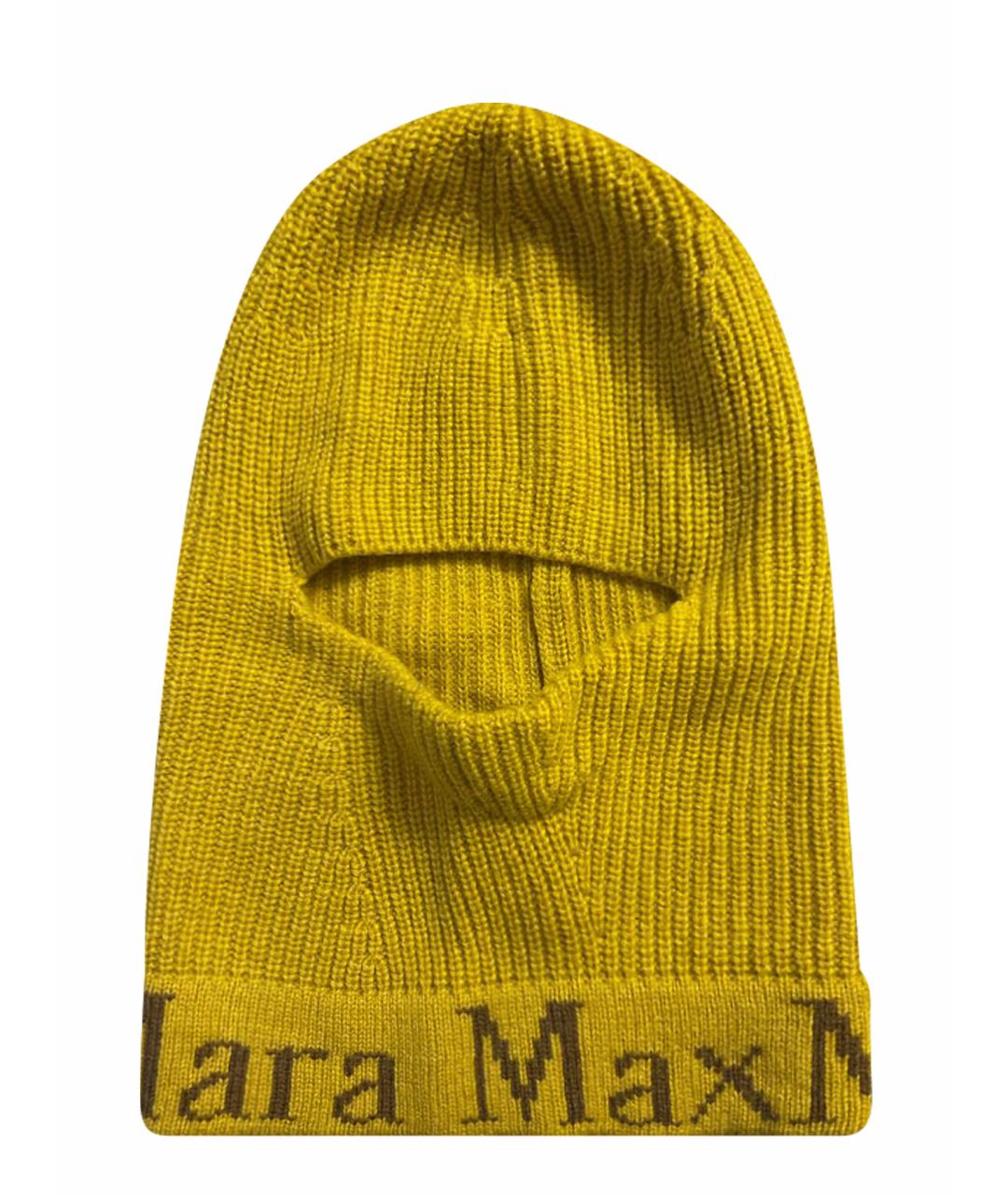 MAX MARA Горчичная шерстяная шапка, фото 1