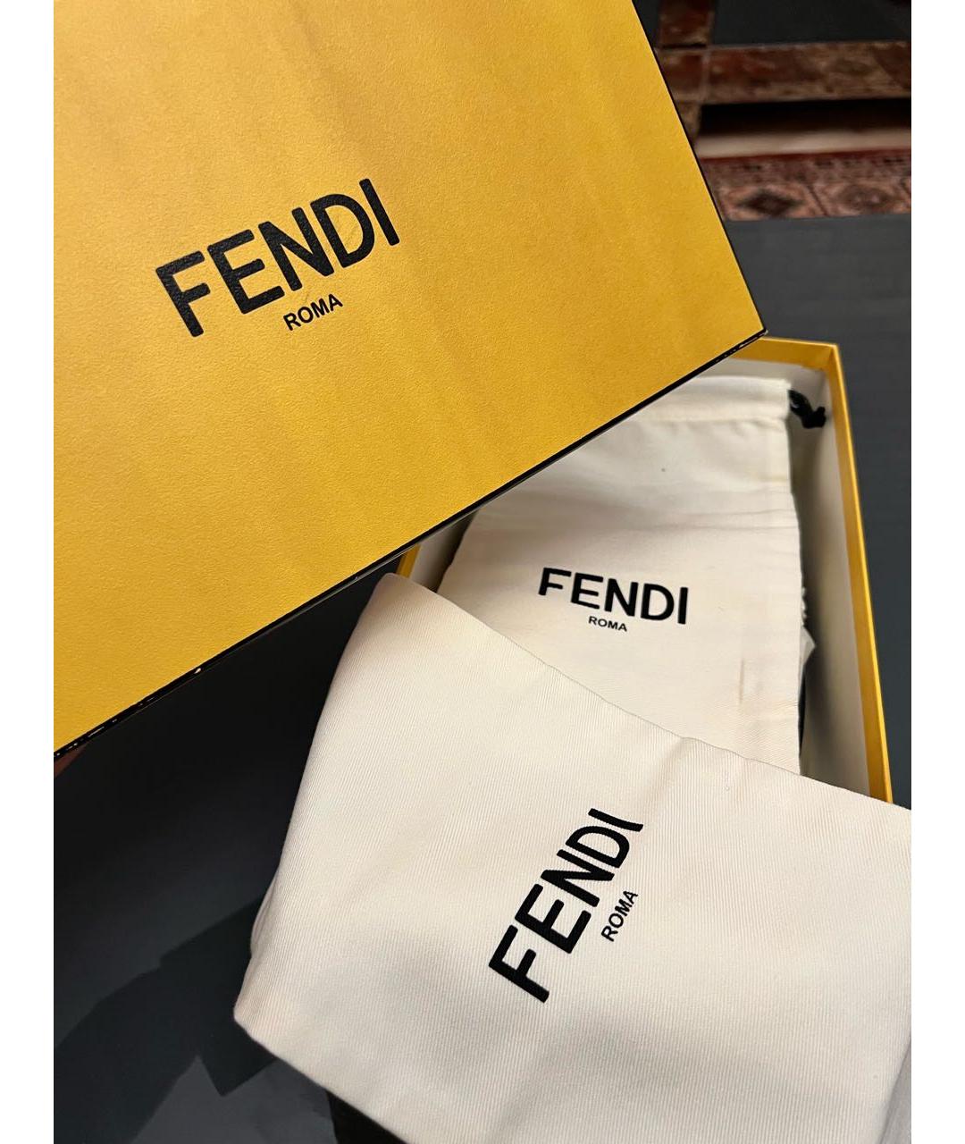 FENDI Коричневые балетки из искусственной кожи, фото 5