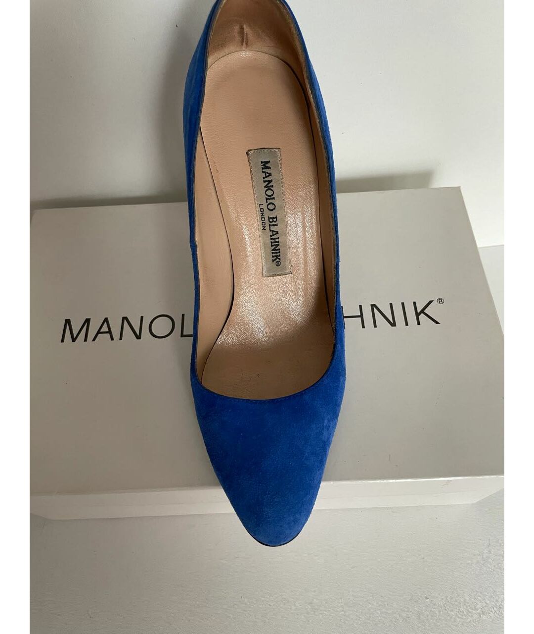 MANOLO BLAHNIK Синие замшевые туфли, фото 3