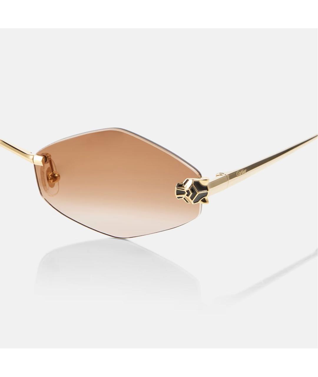 CARTIER Коричневые солнцезащитные очки, фото 3