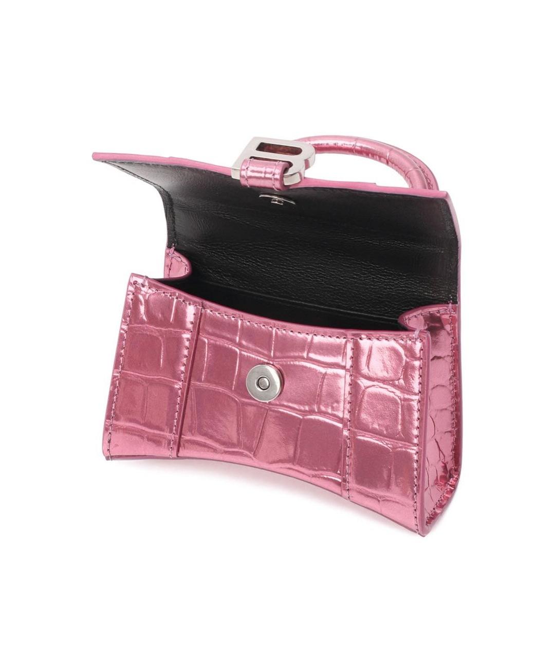 BALENCIAGA Розовая кожаная сумка через плечо, фото 3
