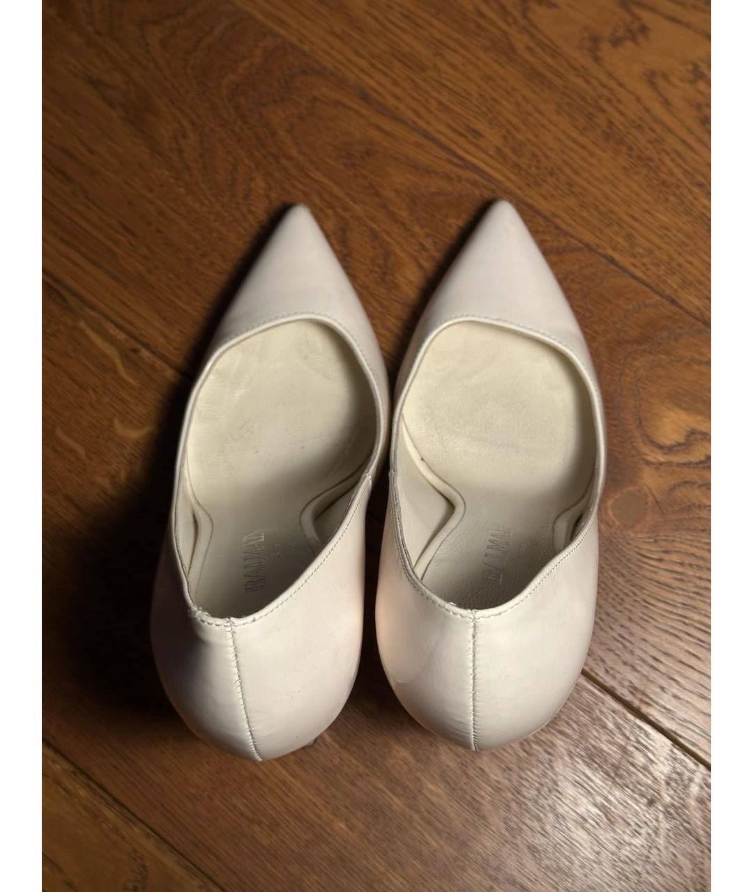 BALMAIN Белые туфли из лакированной кожи, фото 3