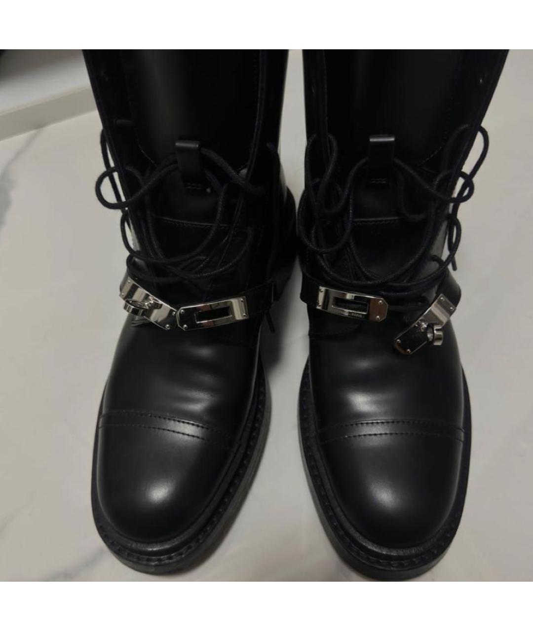 HERMES PRE-OWNED Черные кожаные ботинки, фото 6