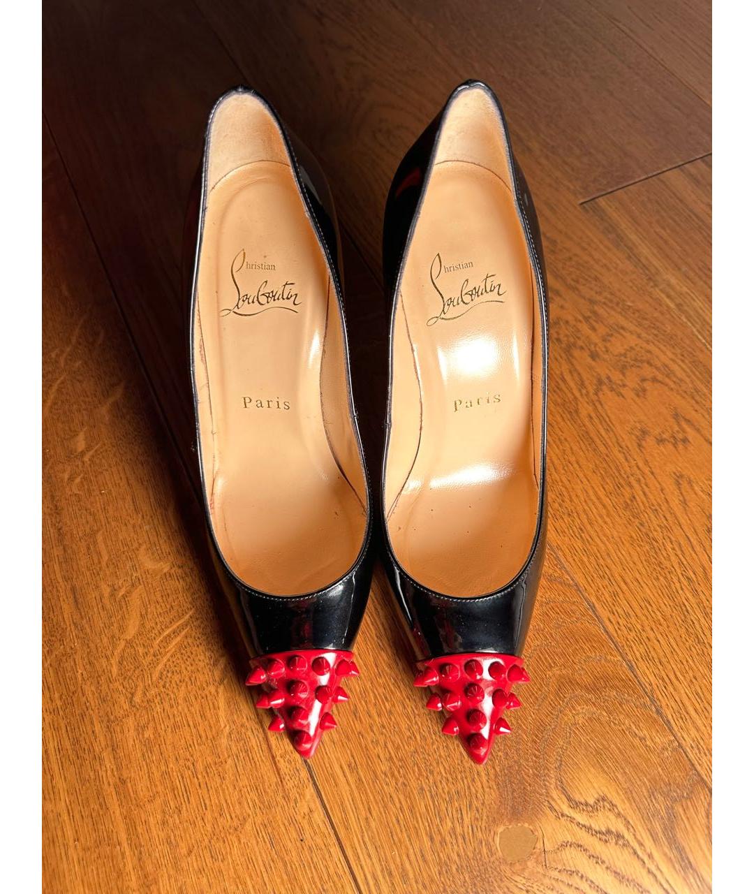 CHRISTIAN LOUBOUTIN Черные туфли из лакированной кожи, фото 2