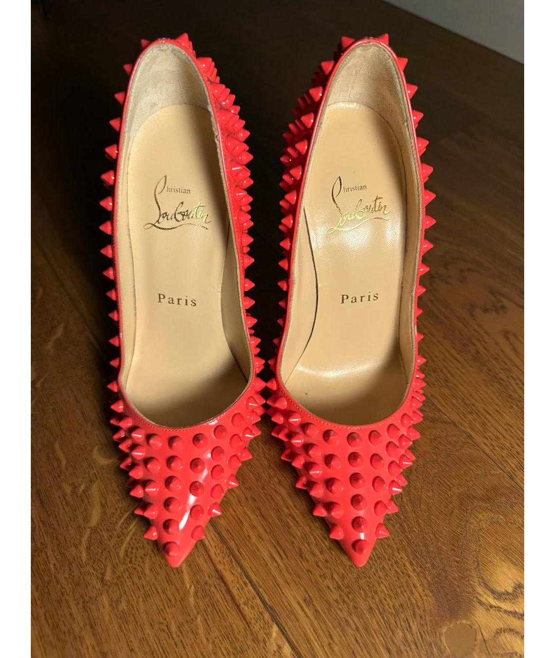 CHRISTIAN LOUBOUTIN Красные туфли из лакированной кожи, фото 2
