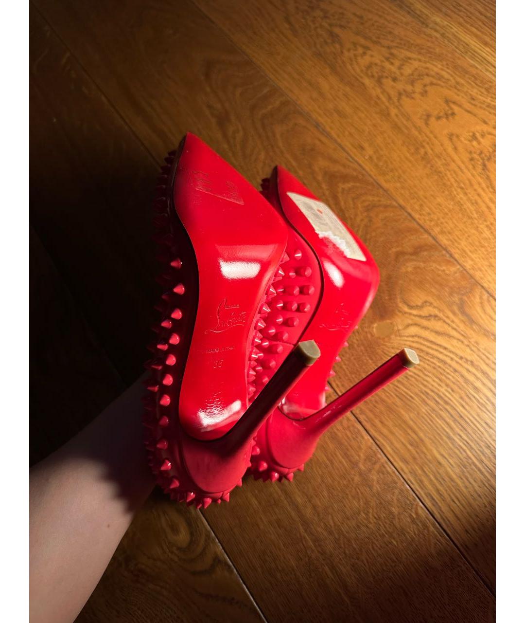 CHRISTIAN LOUBOUTIN Красные туфли из лакированной кожи, фото 5