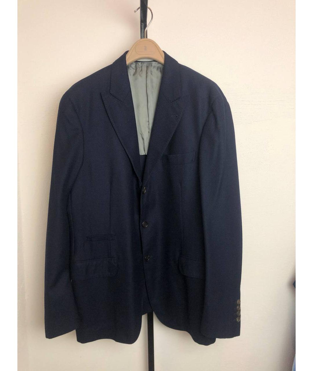 BRUNELLO CUCINELLI Синий шерстяной пиджак, фото 8