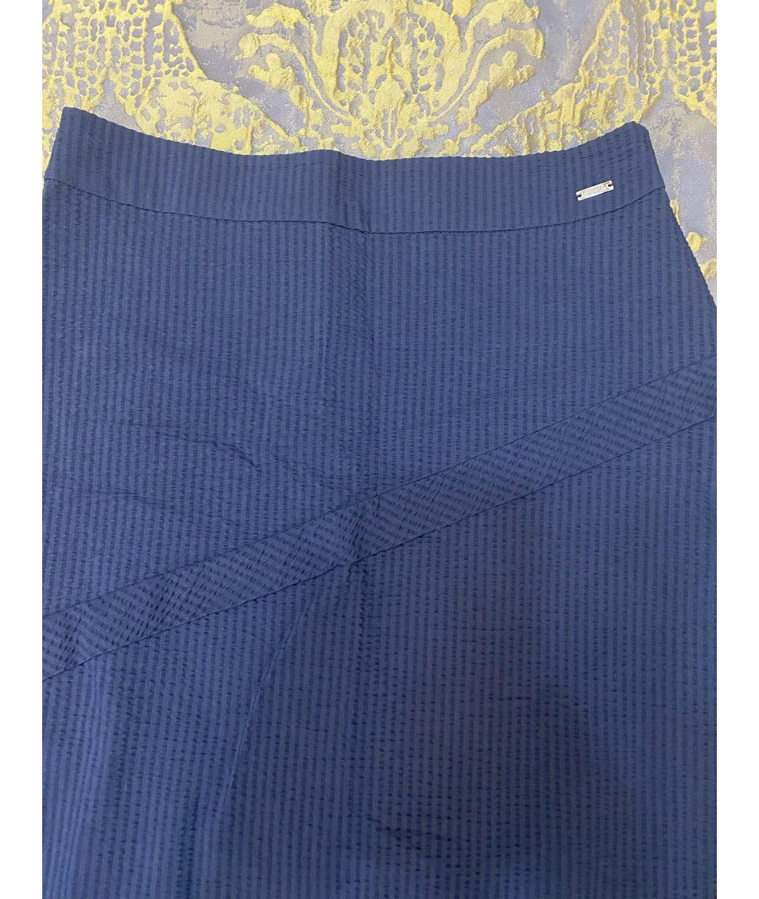 EMPORIO ARMANI Темно-синяя полиамидовая юбка макси, фото 3