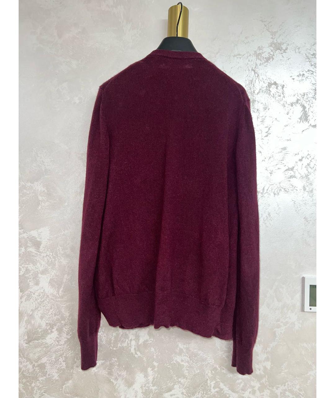 DOLCE&GABBANA Бордовый кашемировый джемпер / свитер, фото 2