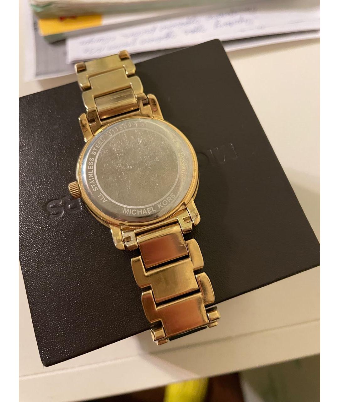 MICHAEL KORS Золотые металлические часы, фото 2