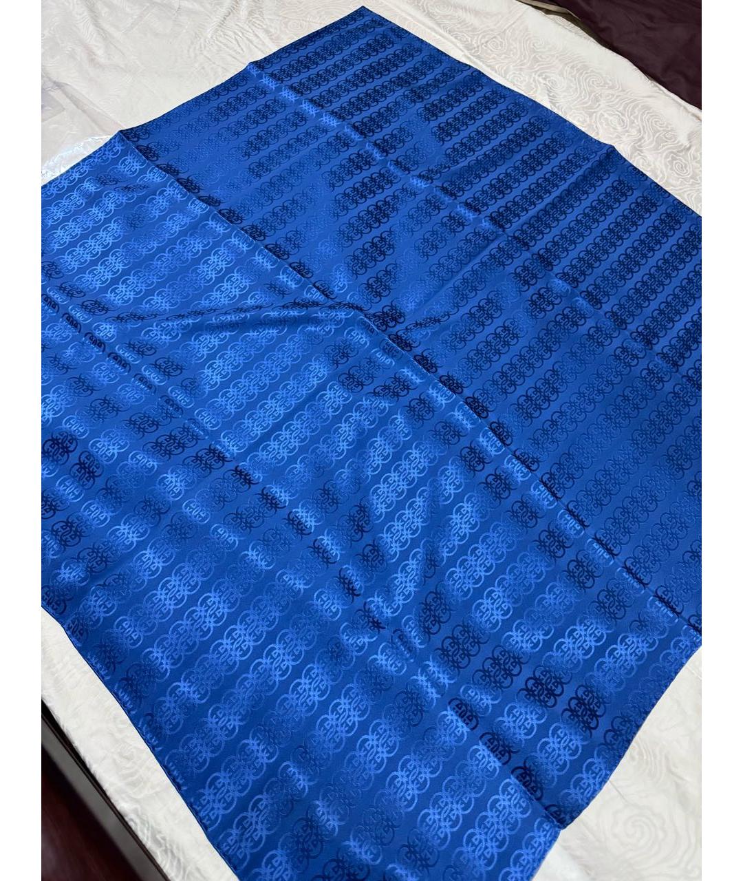 GUCCI Синий шелковый платок, фото 5