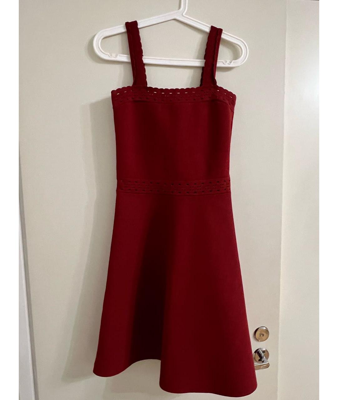 SANDRO Бордовое полиэстеровое повседневное платье, фото 5