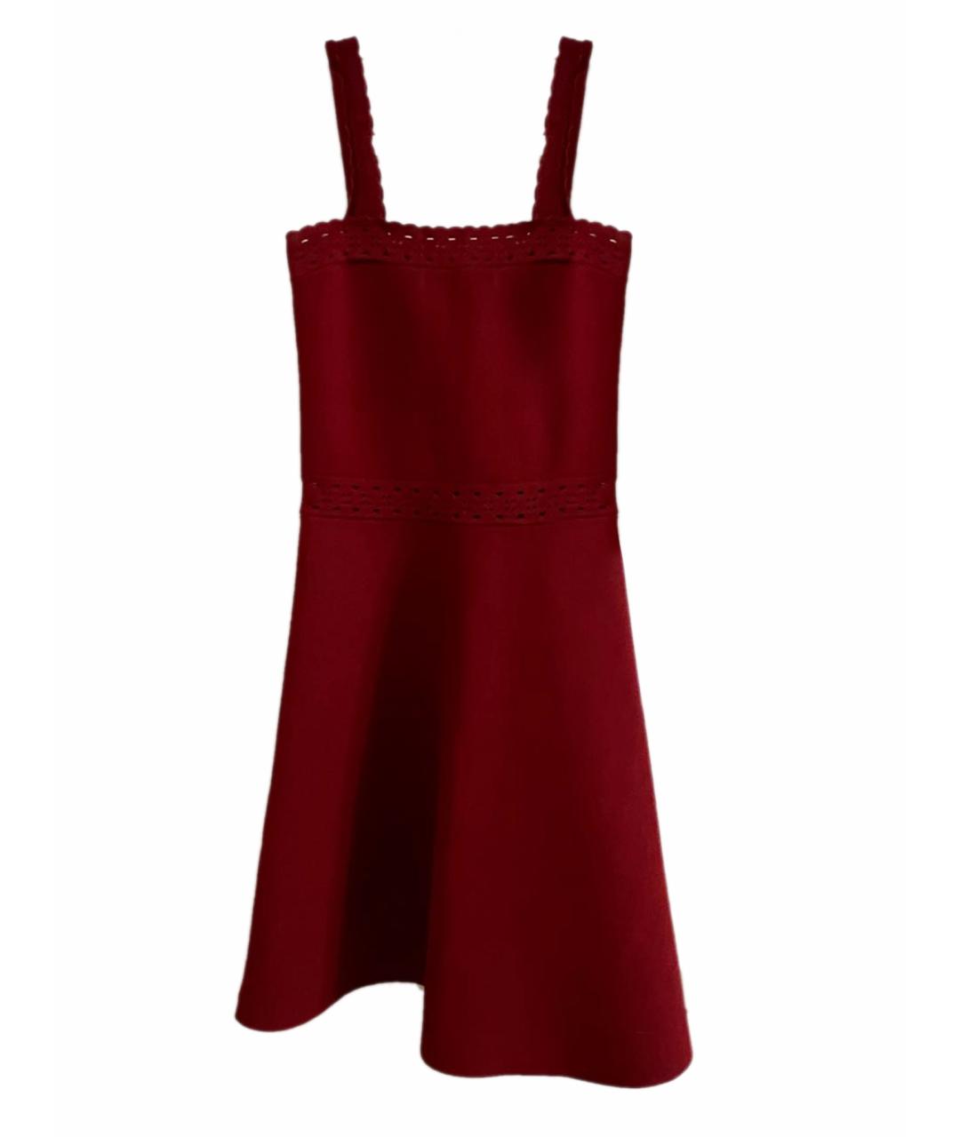 SANDRO Бордовое полиэстеровое повседневное платье, фото 1