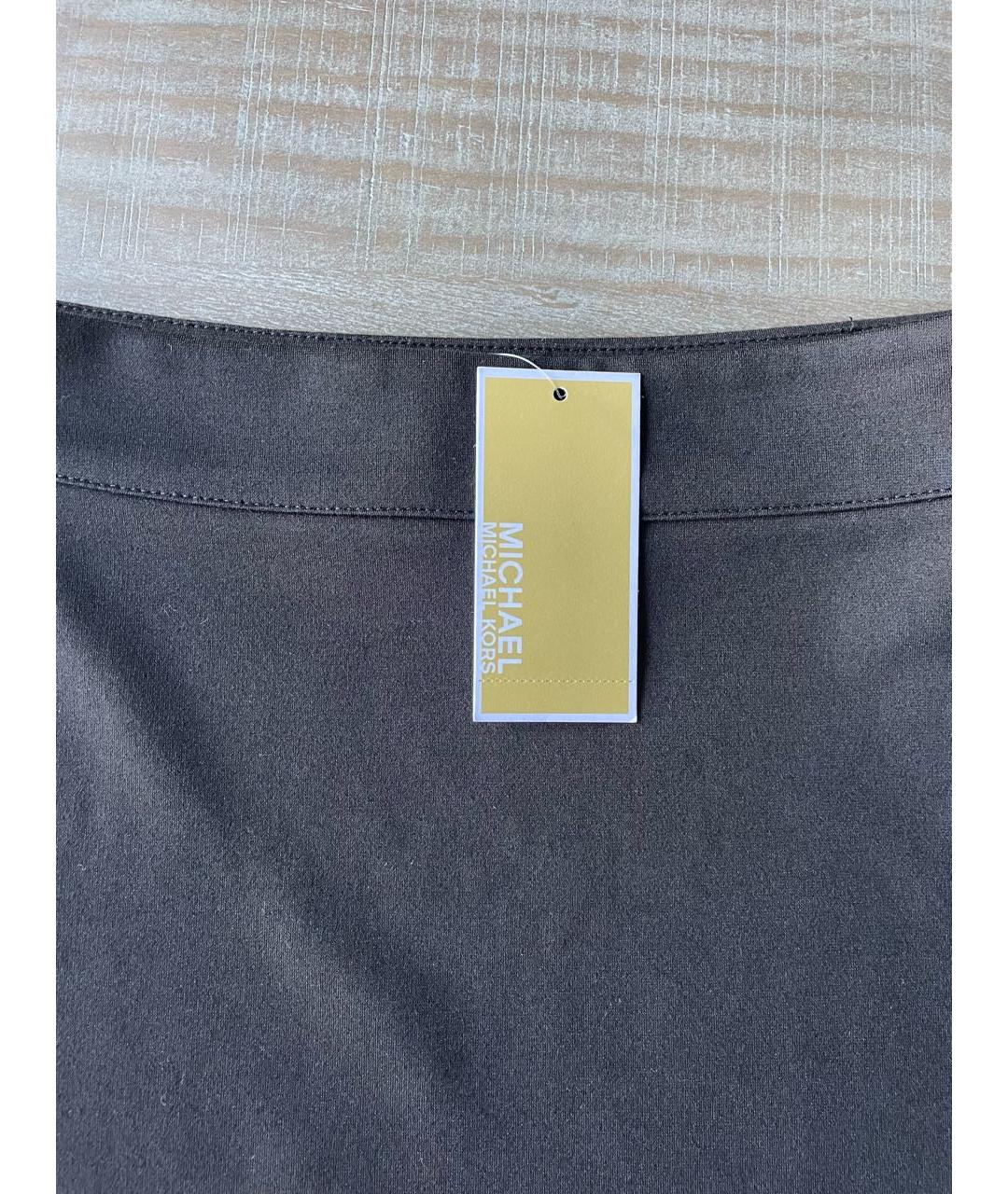 MICHAEL KORS Черная вискозная юбка мини, фото 3
