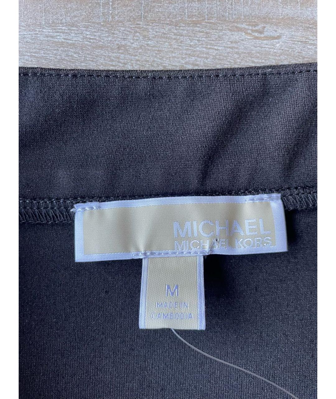 MICHAEL KORS Черная вискозная юбка мини, фото 5