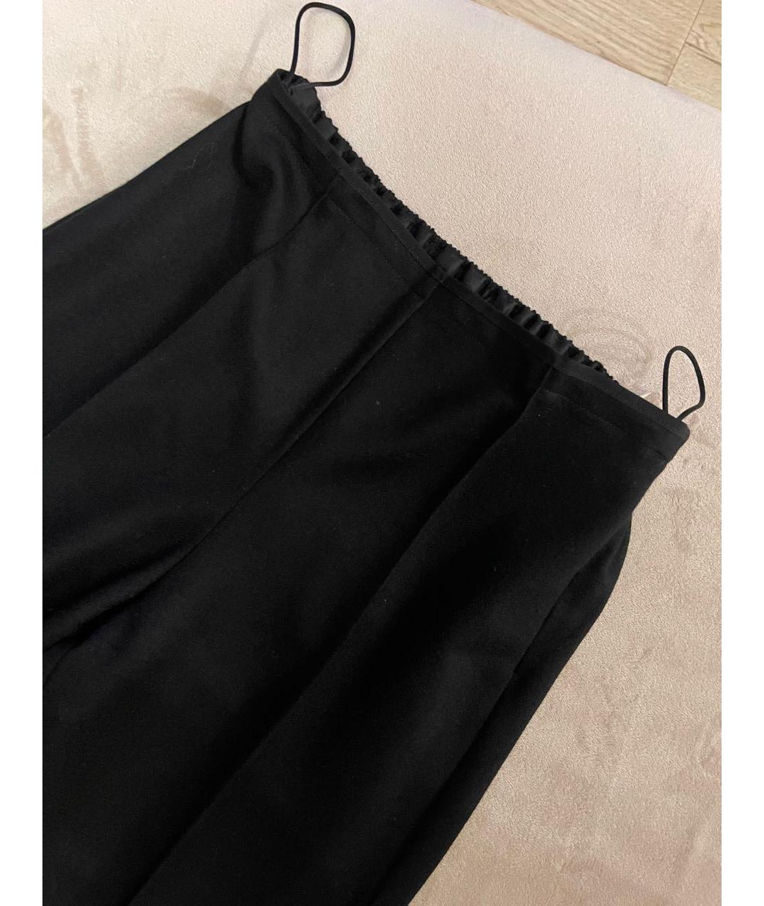 FORTE FORTE Черные шерстяные брюки широкие, фото 2