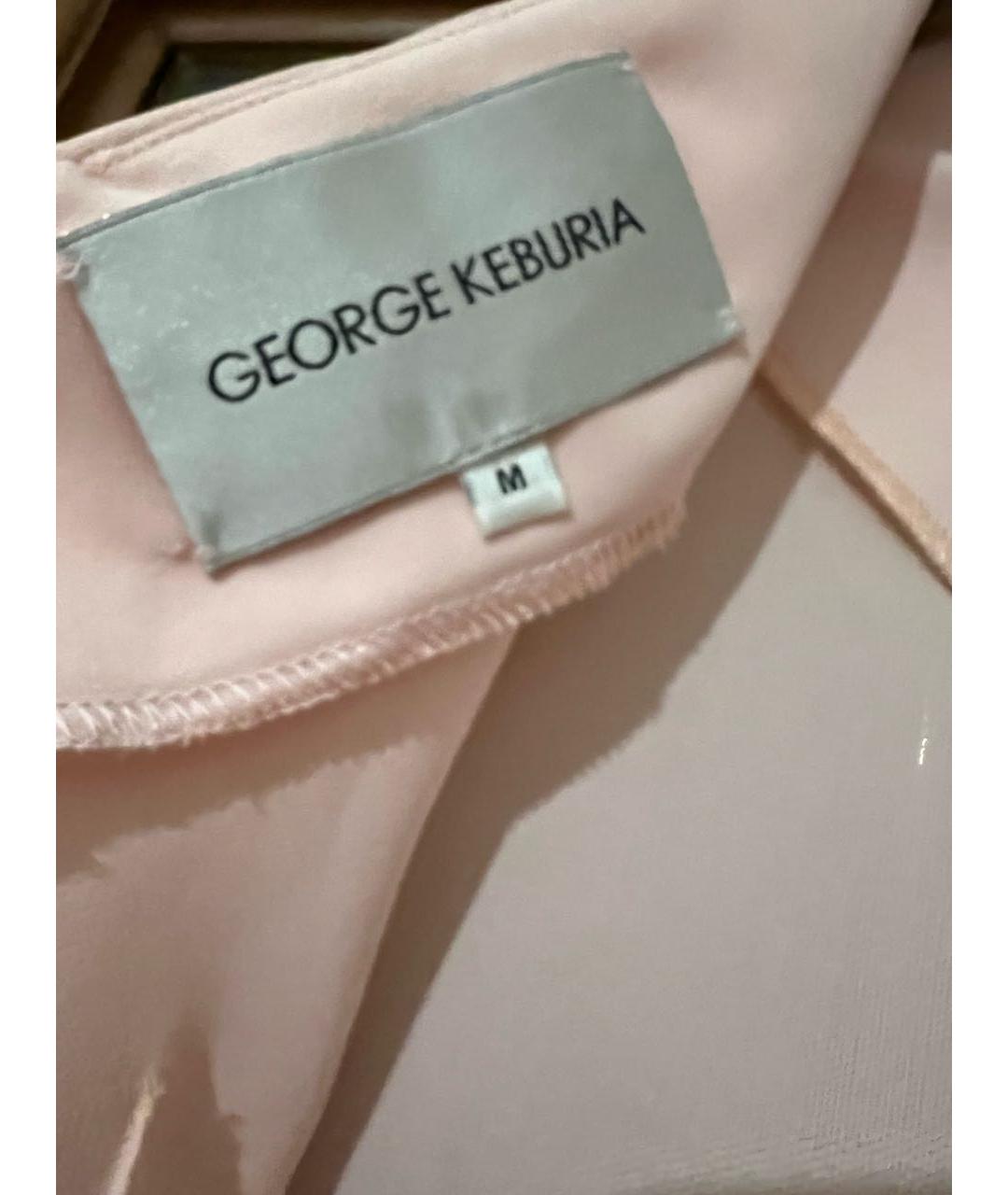 GEORGE KEBURIA Розовое шелковое вечернее платье, фото 3