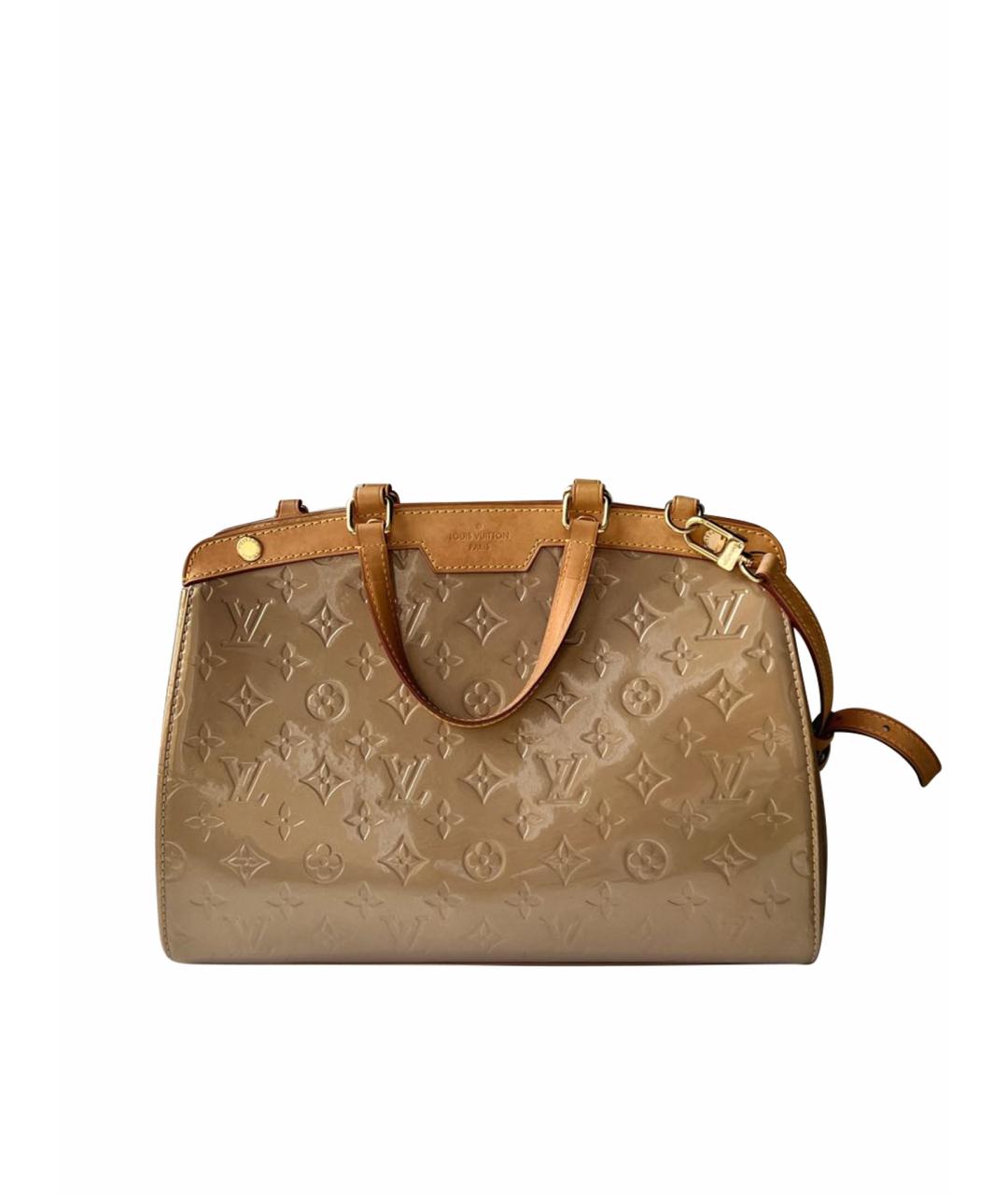 LOUIS VUITTON PRE-OWNED Бежевая сумка через плечо из лакированной кожи, фото 1