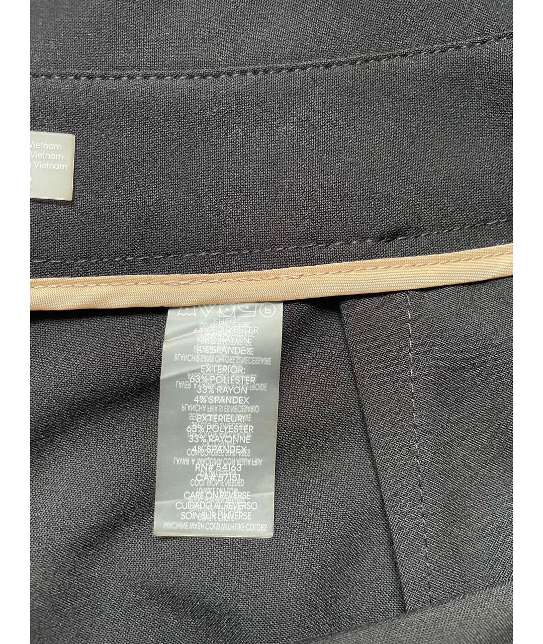 CALVIN KLEIN Черные полиэстеровые брюки узкие, фото 5