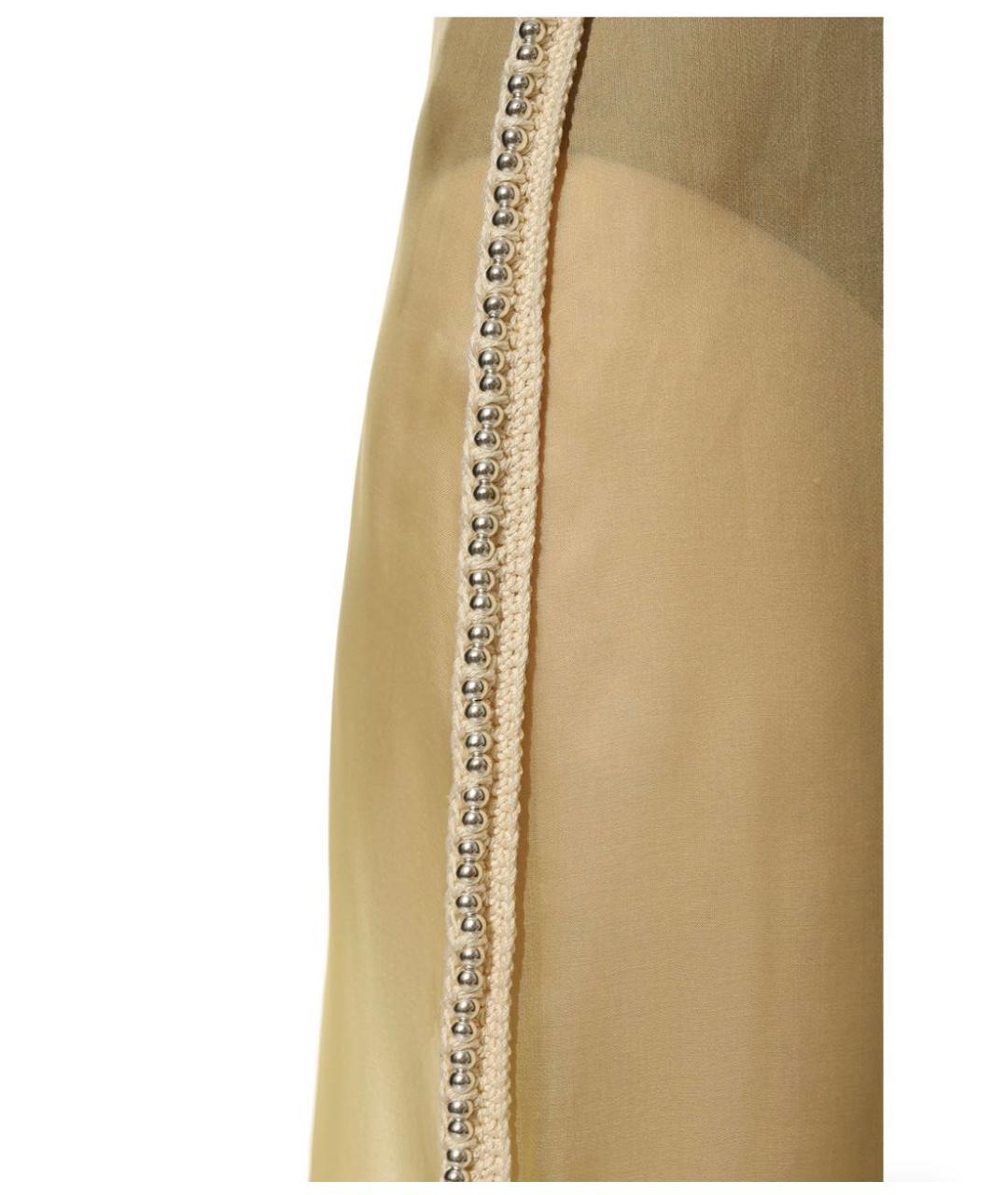 JIL SANDER Желтая шелковая юбка миди, фото 4