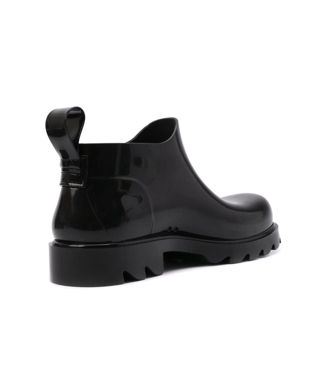 BOTTEGA VENETA Черные резиновые низкие ботинки, фото 2