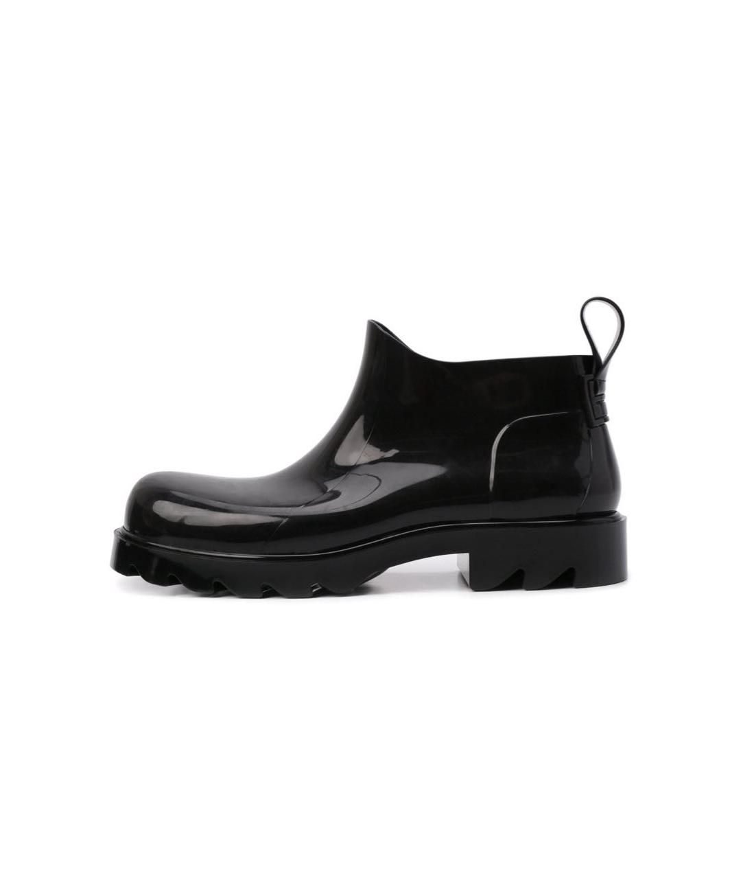 BOTTEGA VENETA Черные резиновые низкие ботинки, фото 7