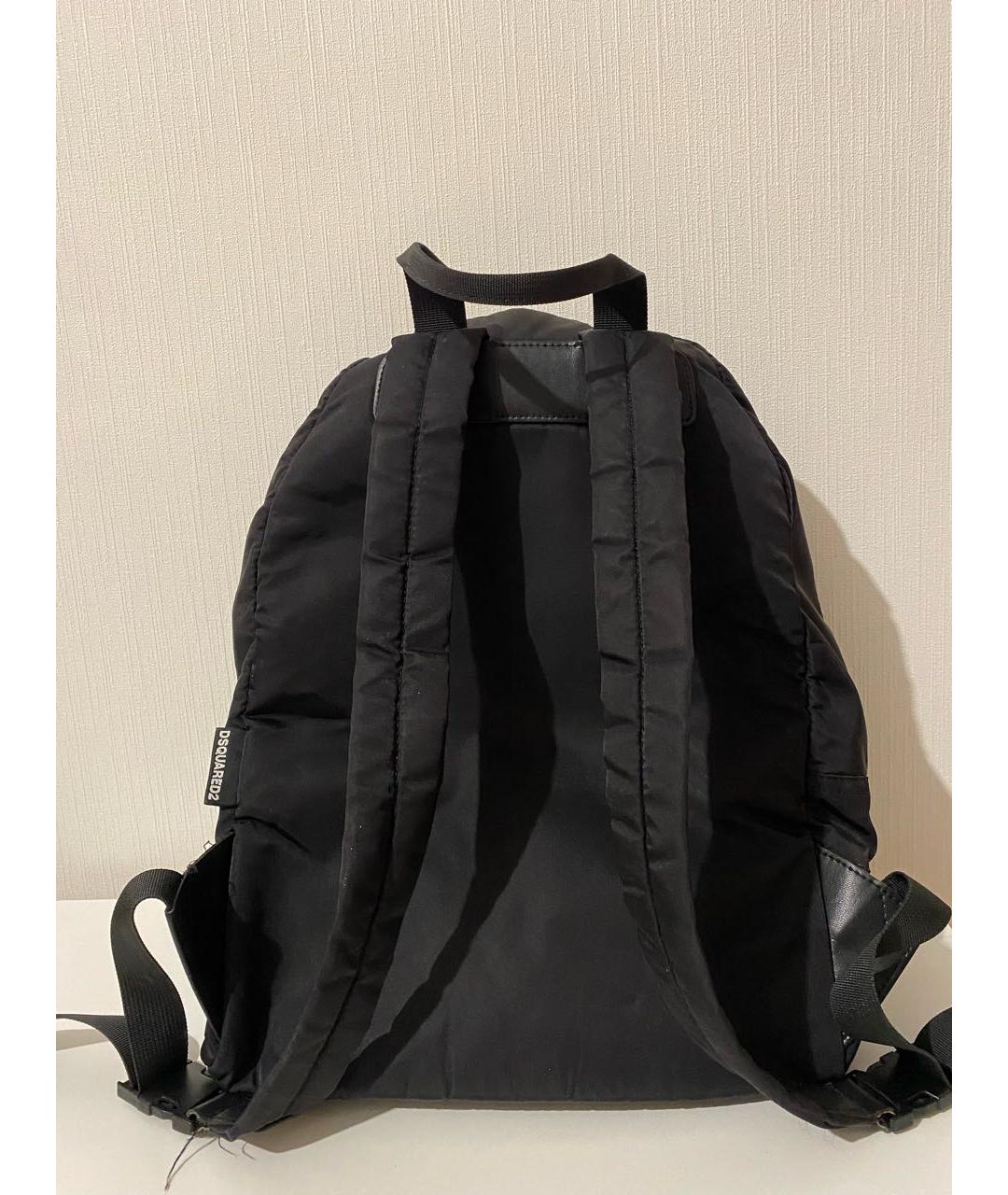 DSQUARED2 Черный тканевый рюкзак, фото 4