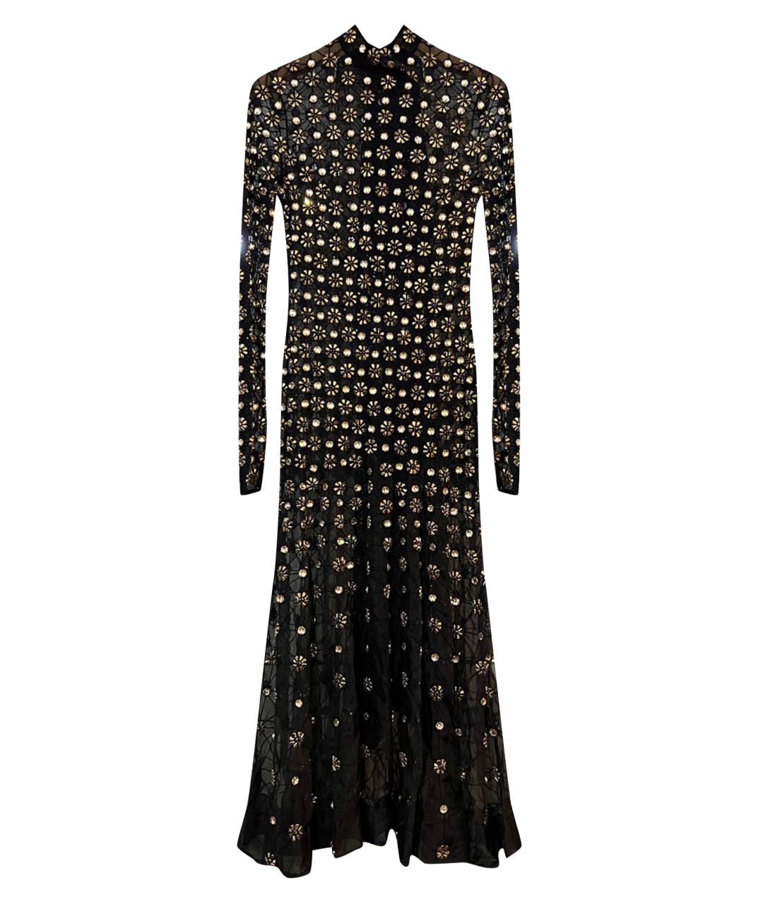 TEMPERLEY LONDON Черное сетчатое вечернее платье, фото 1
