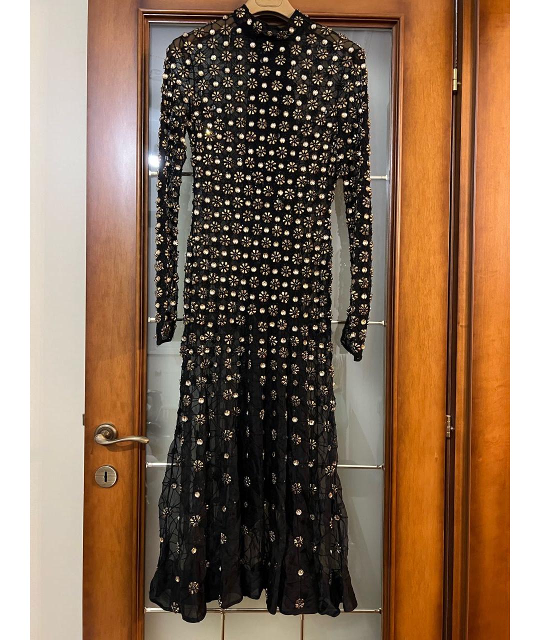 TEMPERLEY LONDON Черное сетчатое вечернее платье, фото 8