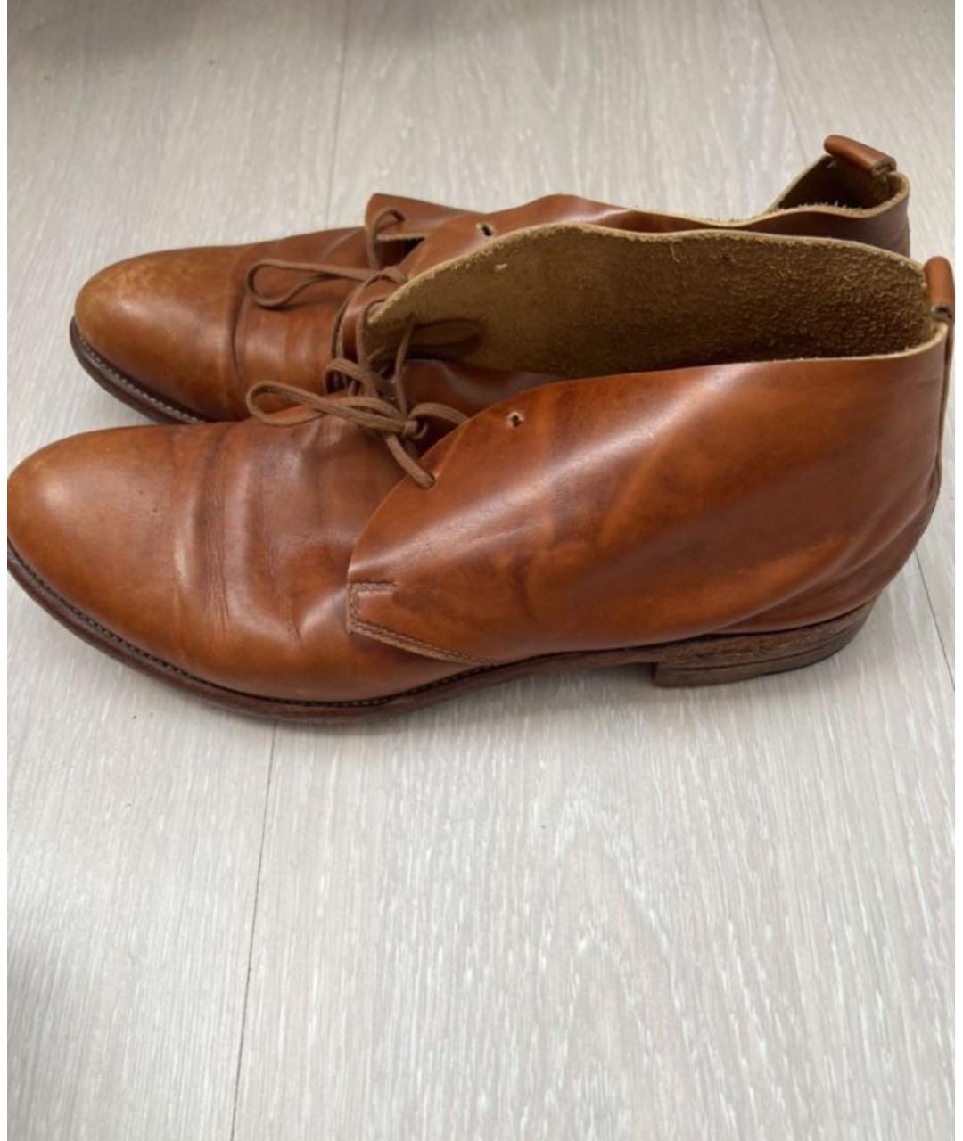 ROCCO P. Оранжевое кожаные ботинки, фото 3