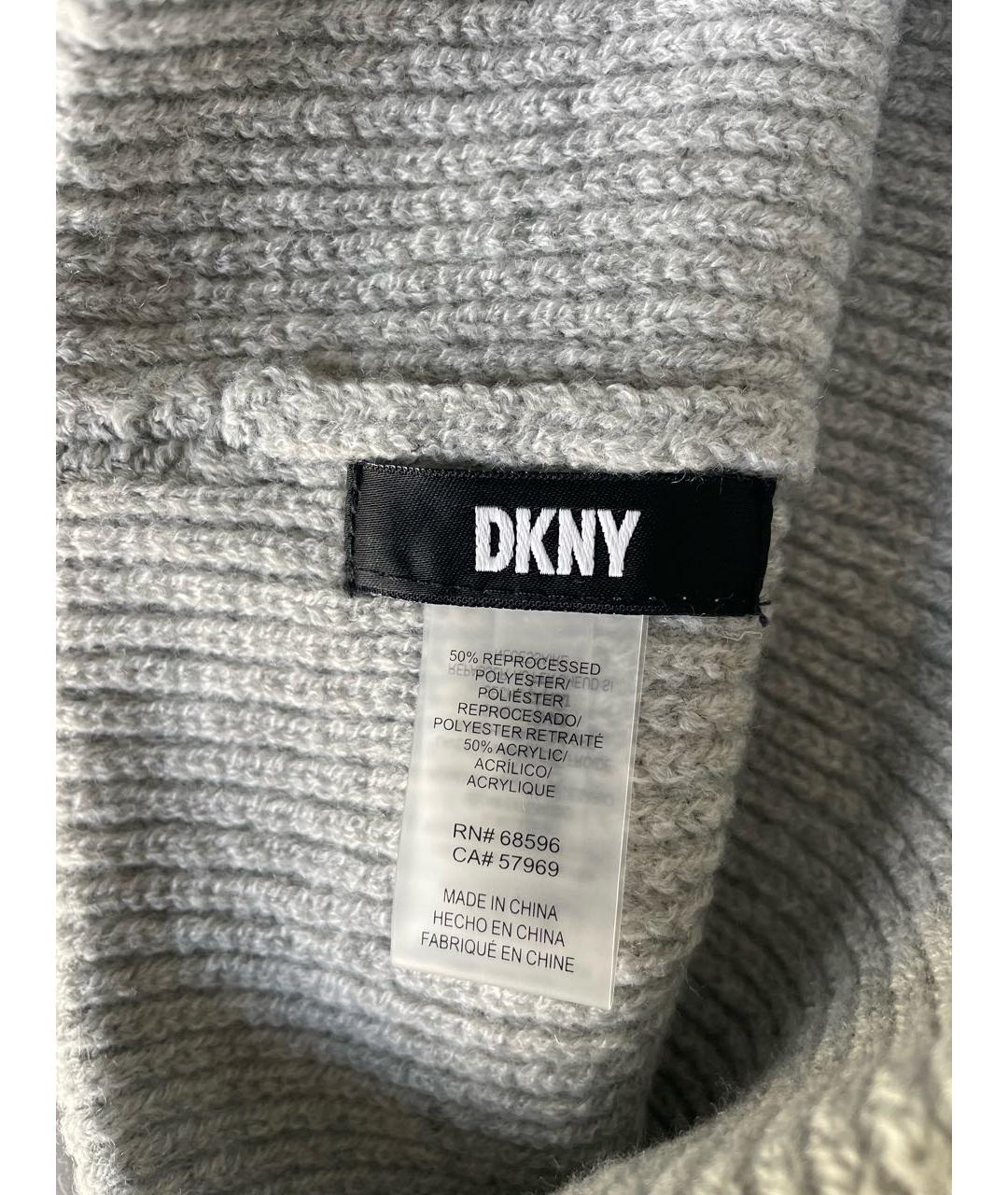 DKNY Серая синтетическая шапка, фото 6