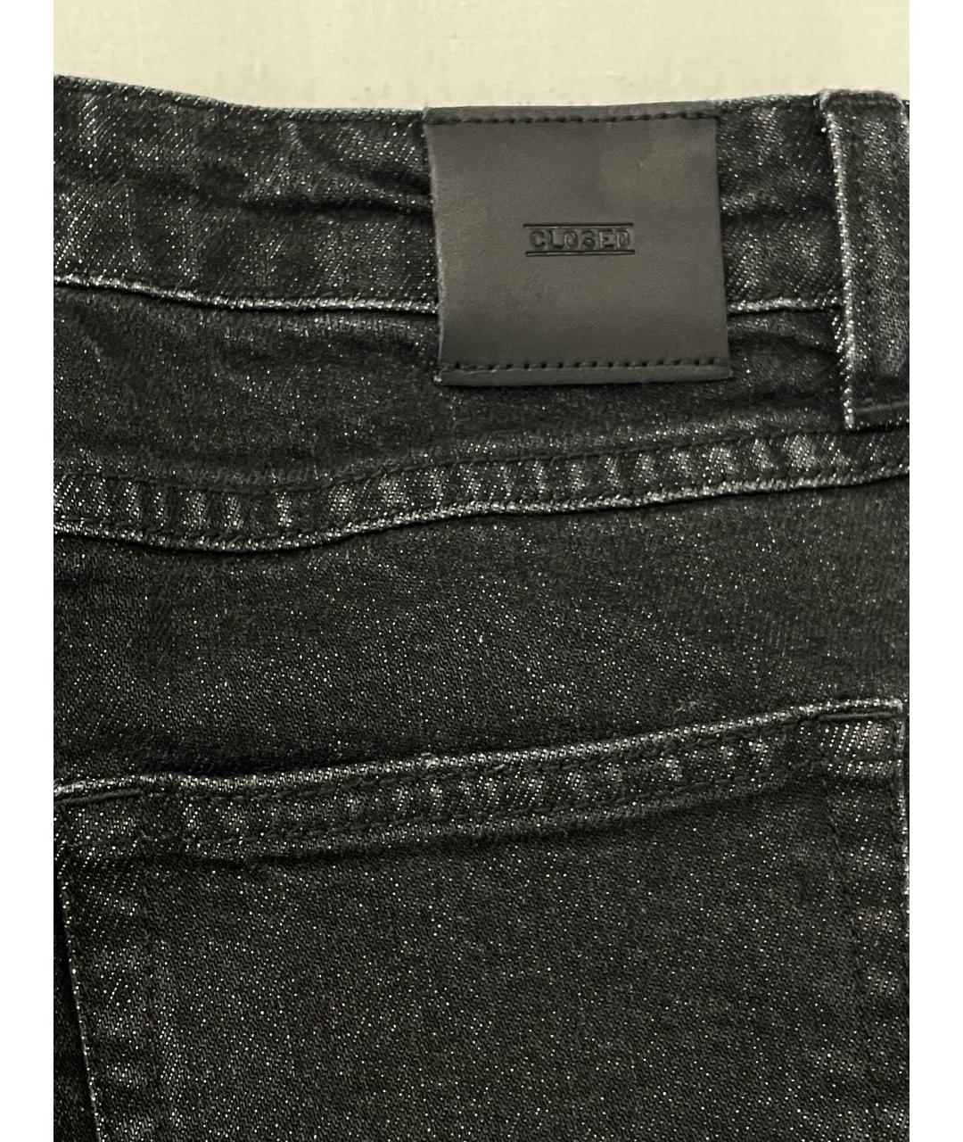 CLOSED Черные хлопковые прямые джинсы, фото 5