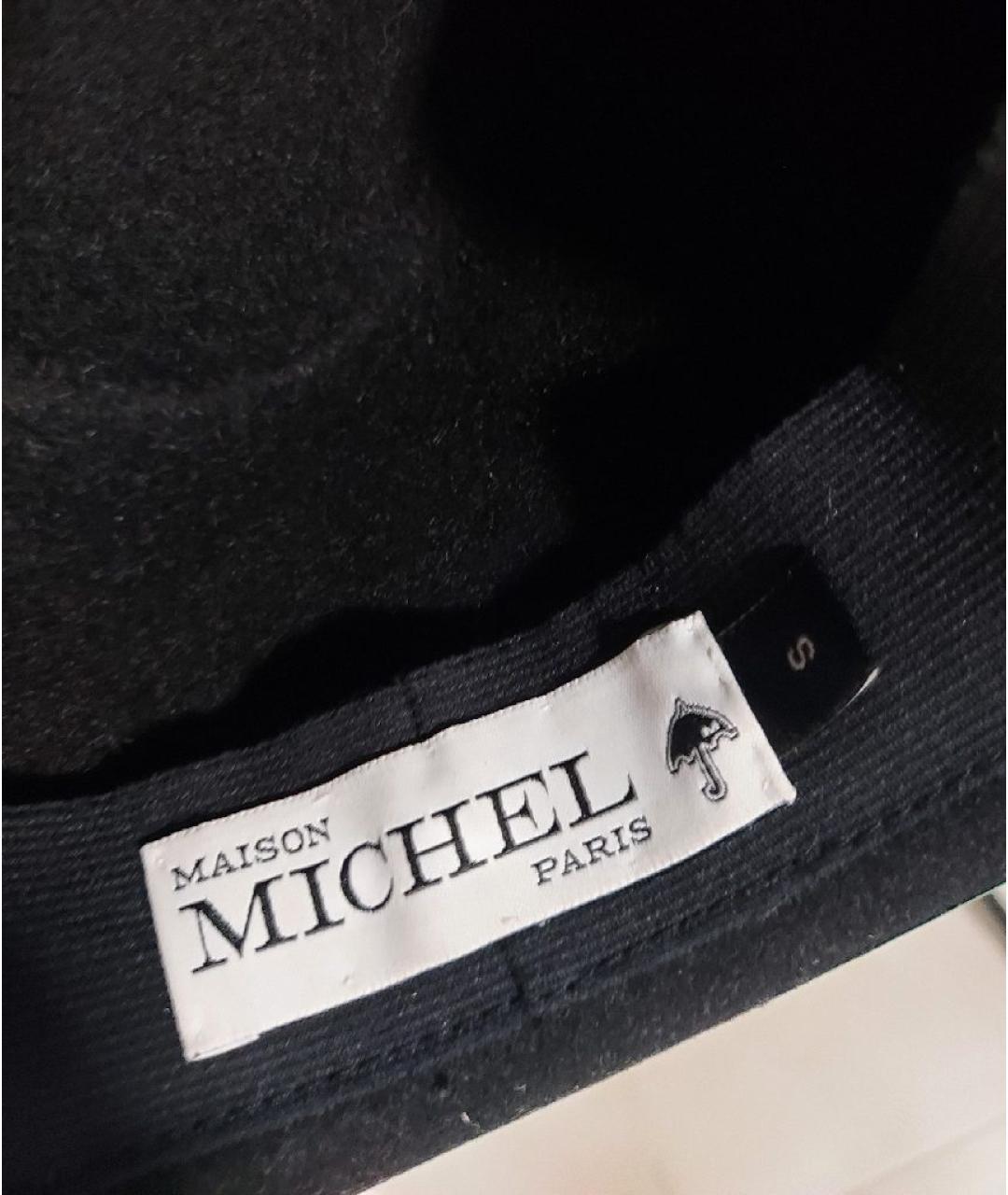 MAISON MICHEL Черная шляпа, фото 4