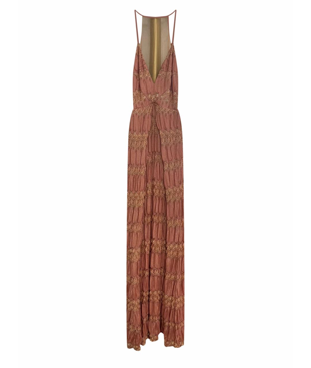 MISSONI Коралловое вискозное коктейльное платье, фото 1