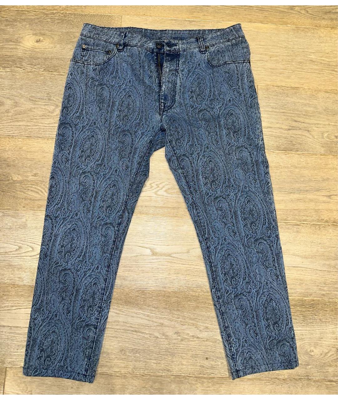ETRO Синие хлопковые прямые джинсы, фото 7