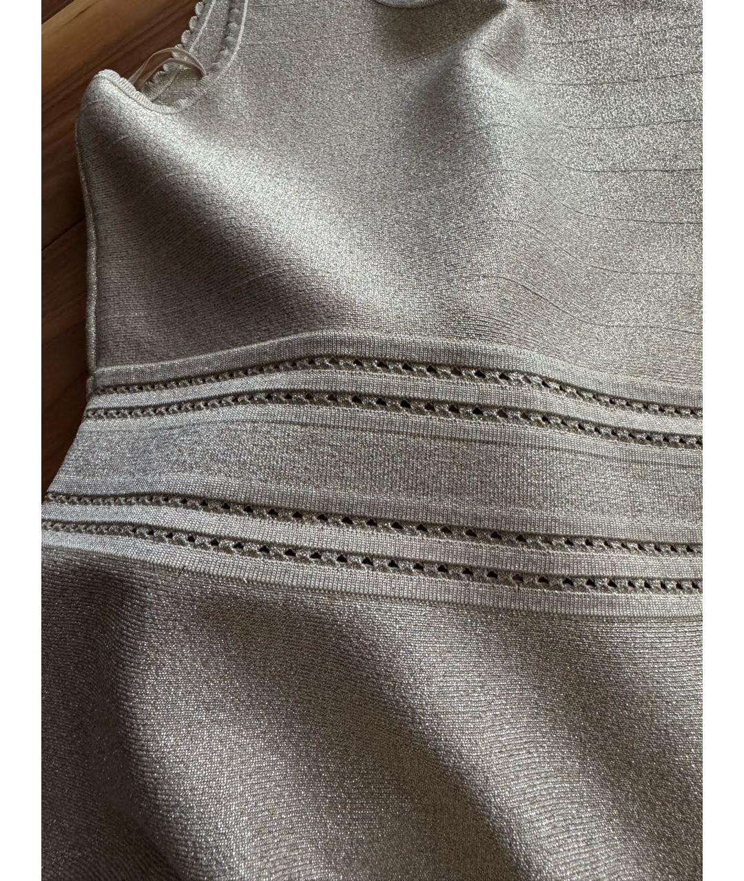 MICHAEL KORS Золотое вискозное повседневное платье, фото 4