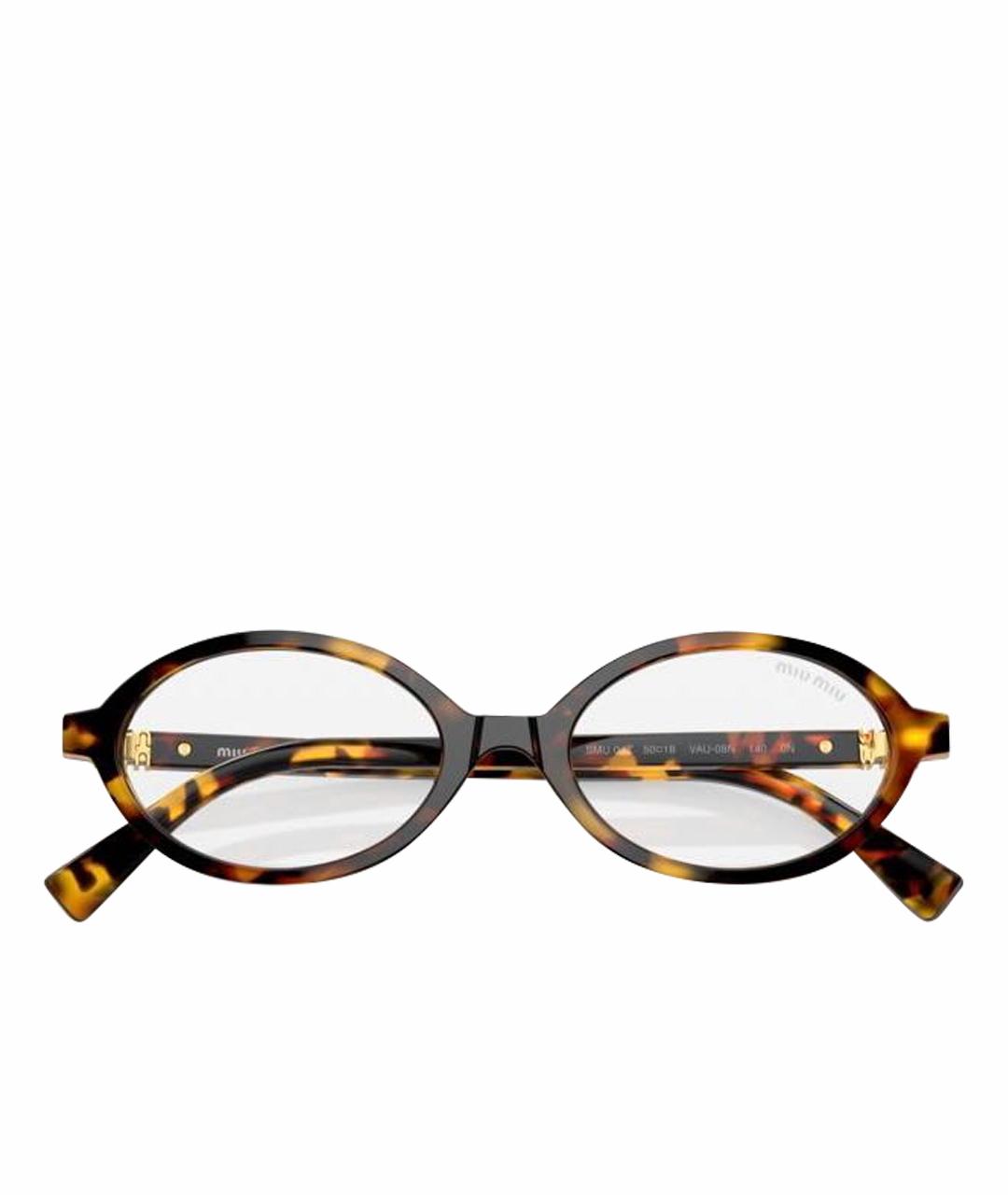 MIU MIU Коричневые пластиковые солнцезащитные очки, фото 1