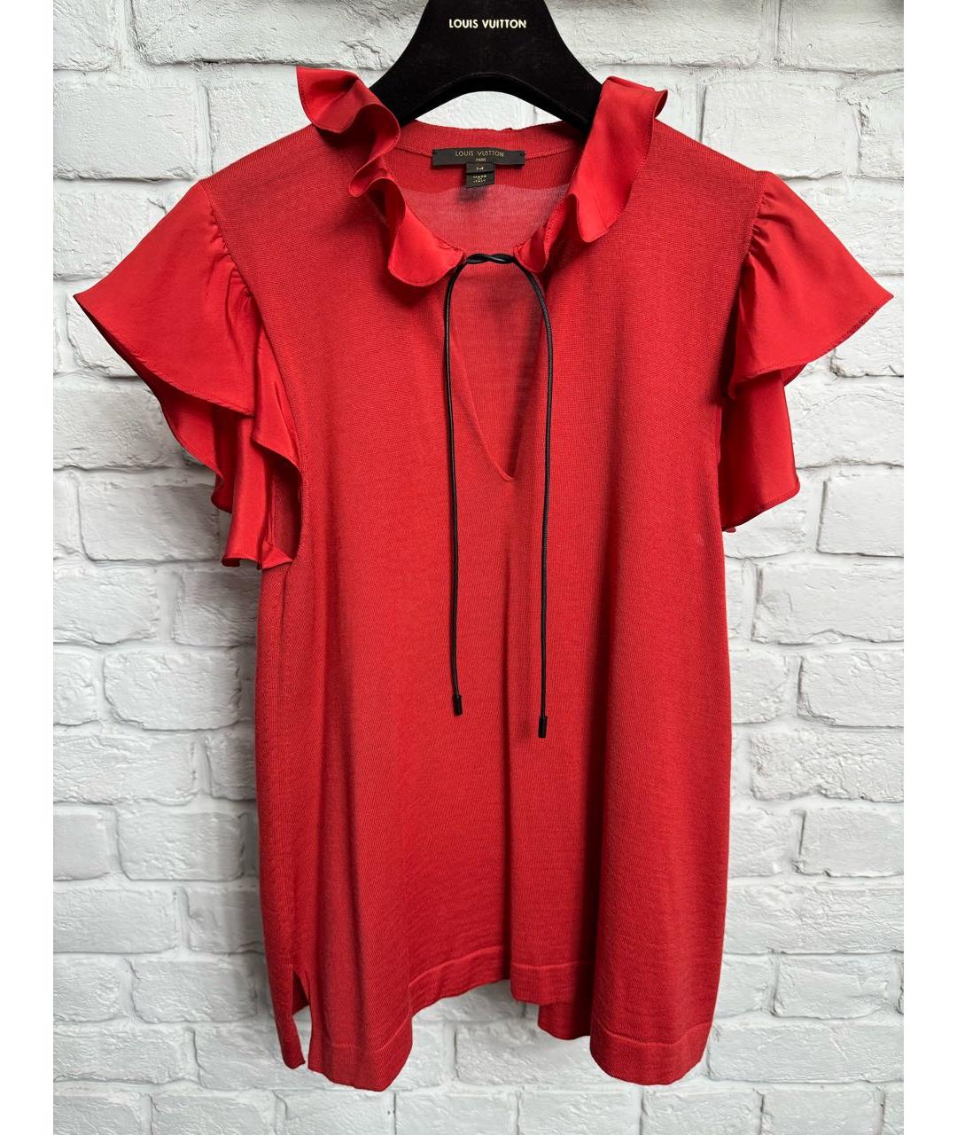 LOUIS VUITTON PRE-OWNED Красная шерстяная блузы, фото 9