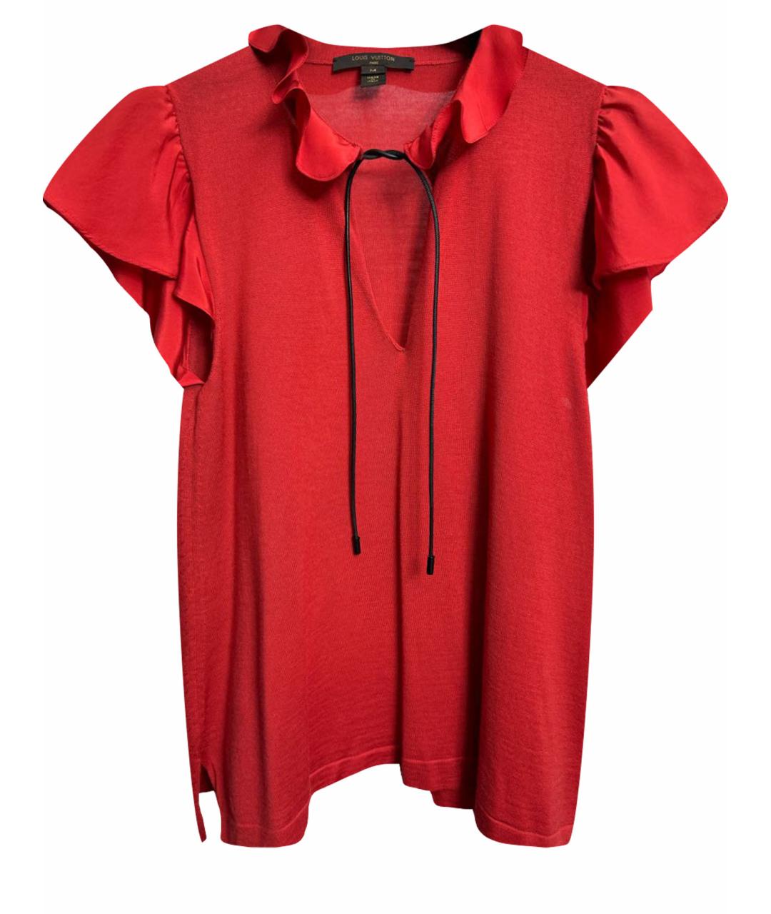 LOUIS VUITTON PRE-OWNED Красная шерстяная блузы, фото 1
