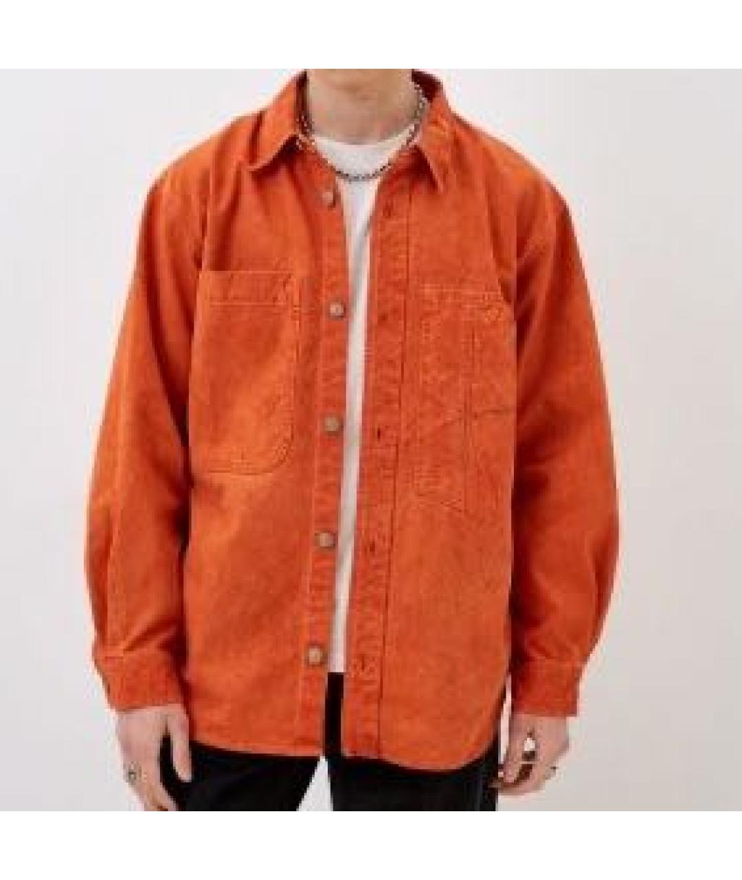 DIESEL Оранжевая хлопковая куртка, фото 8