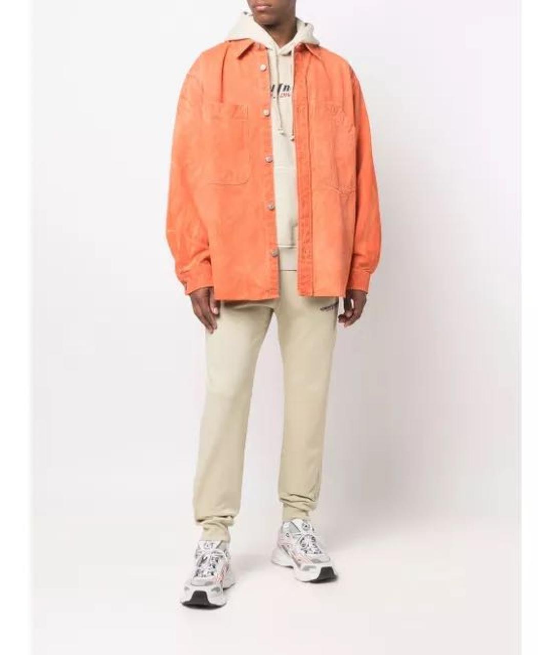 DIESEL Оранжевая хлопковая куртка, фото 7