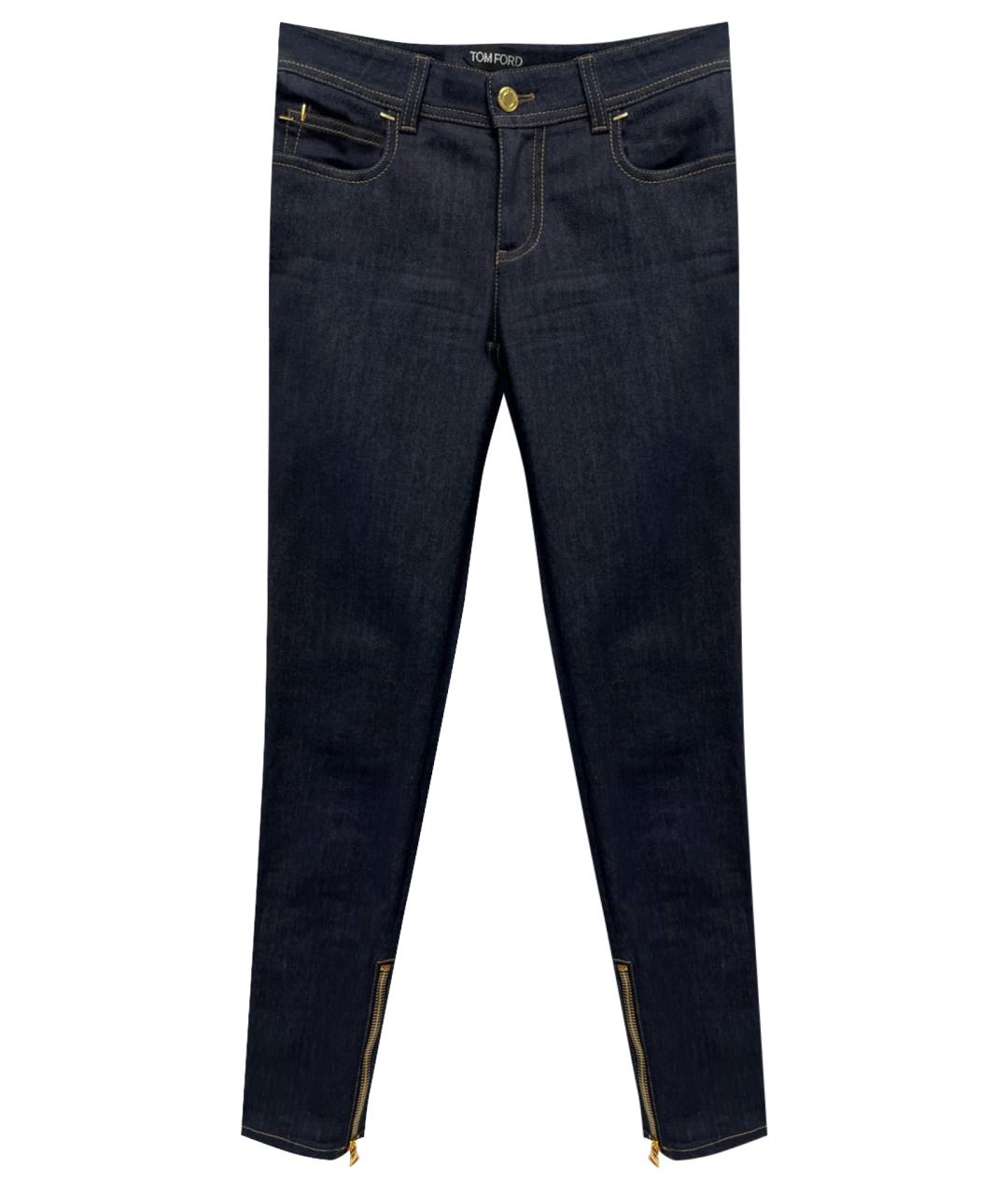 TOM FORD Темно-синие хлопко-эластановые джинсы слим, фото 1