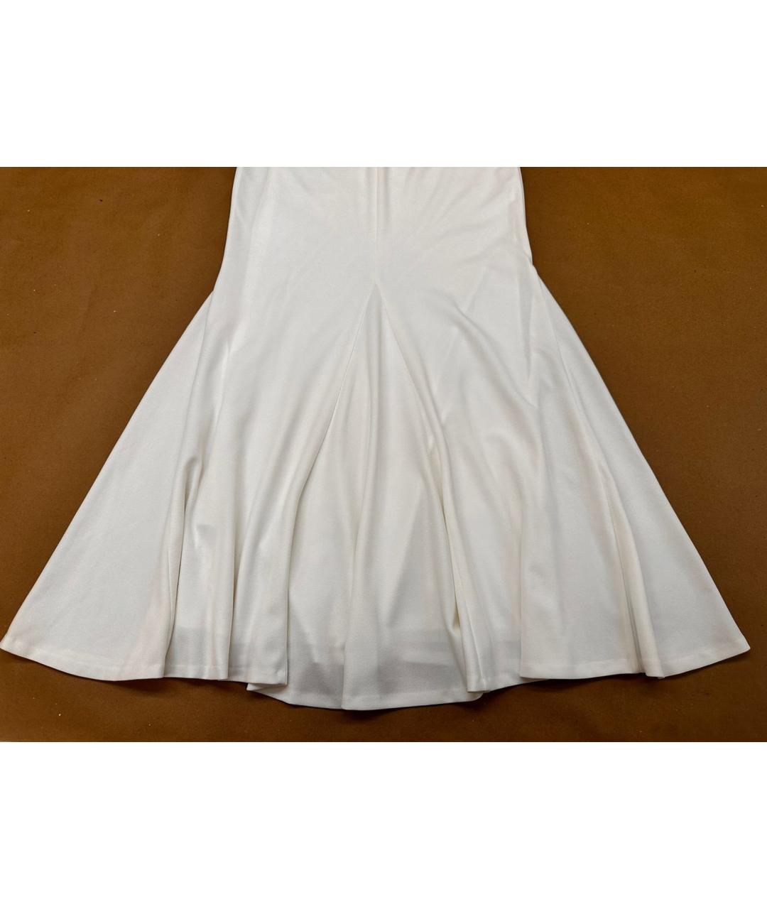 DKNY Белое полиэстеровое вечернее платье, фото 3