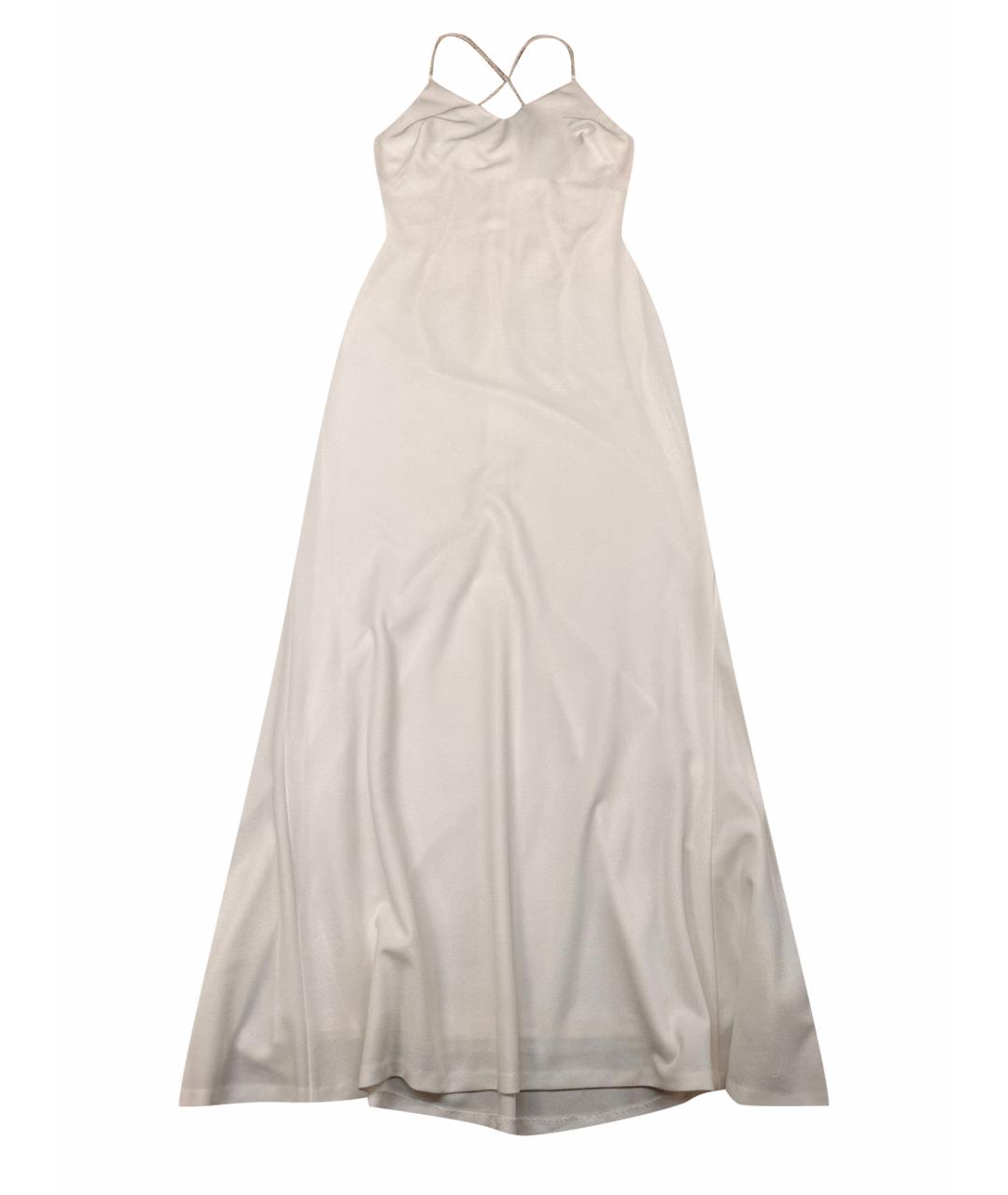 DKNY Белое полиэстеровое вечернее платье, фото 1