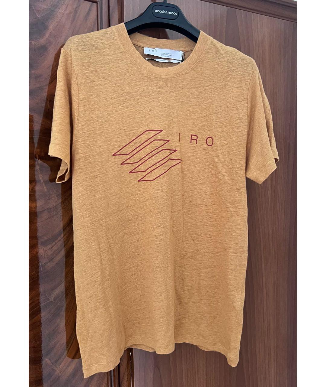 IRO Горчичная льняная футболка, фото 4