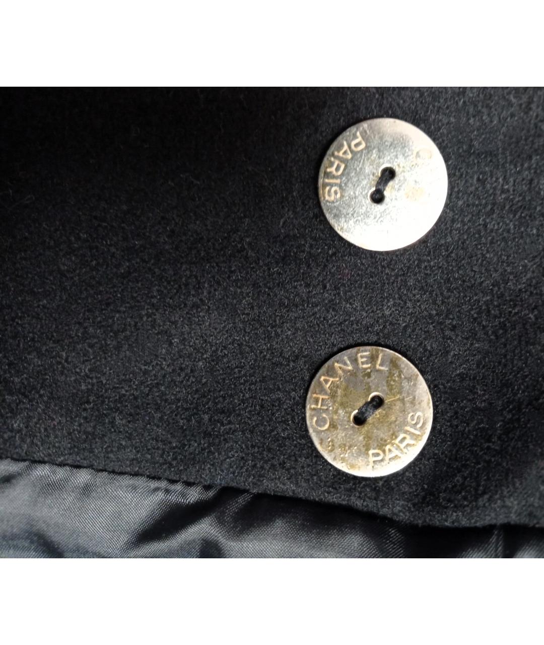 CHANEL PRE-OWNED Серая шерстяная юбка мини, фото 6