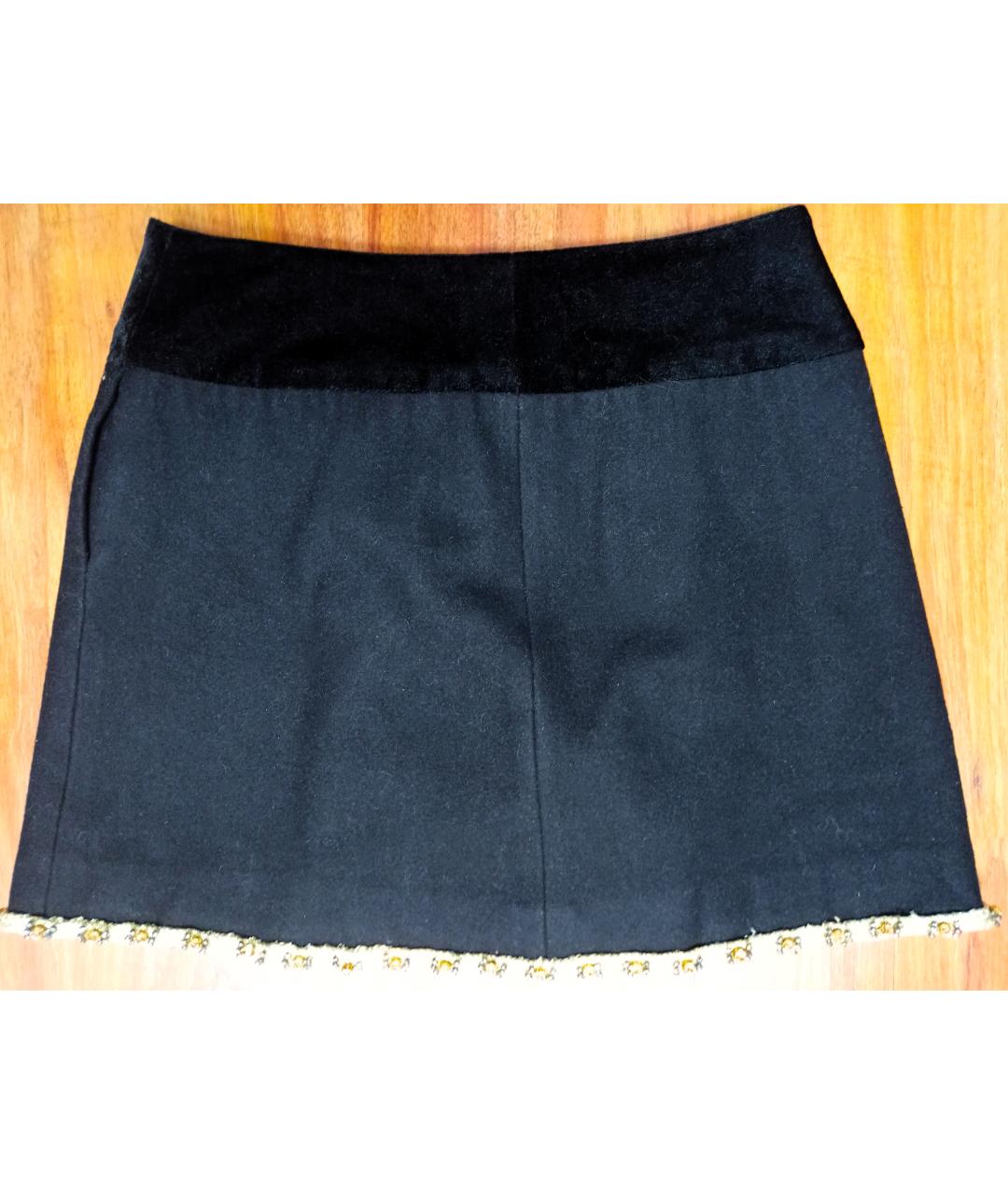 CHANEL PRE-OWNED Серая шерстяная юбка мини, фото 5