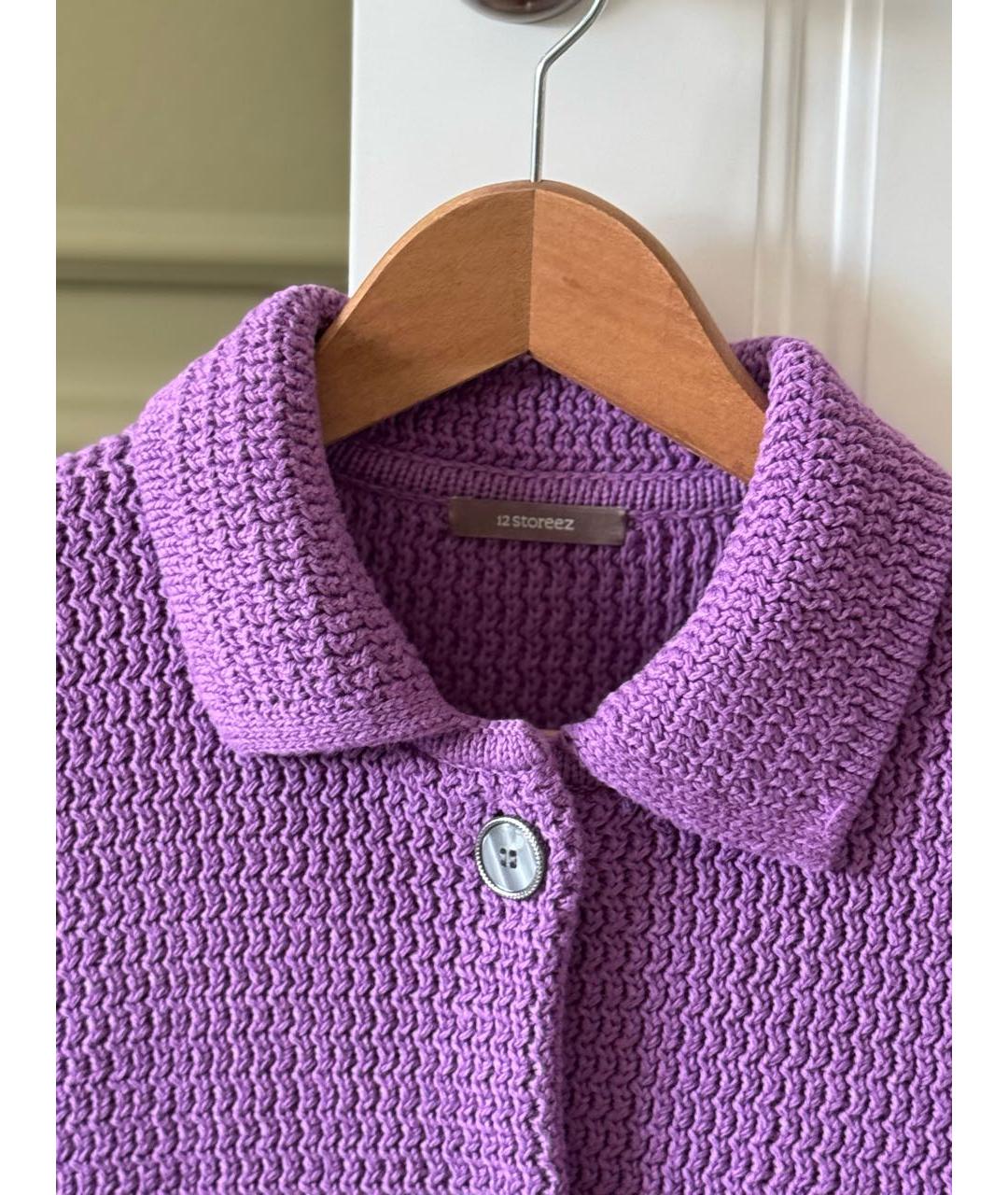 12 STOREEZ Фиолетовый хлопковый жакет/пиджак, фото 3