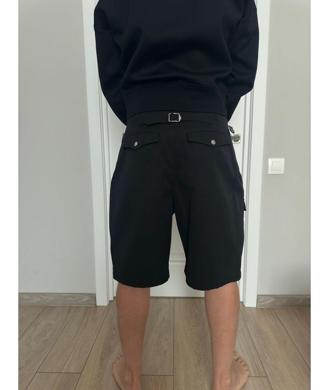 ALEXANDER MCQUEEN Черные хлопковые шорты, фото 6