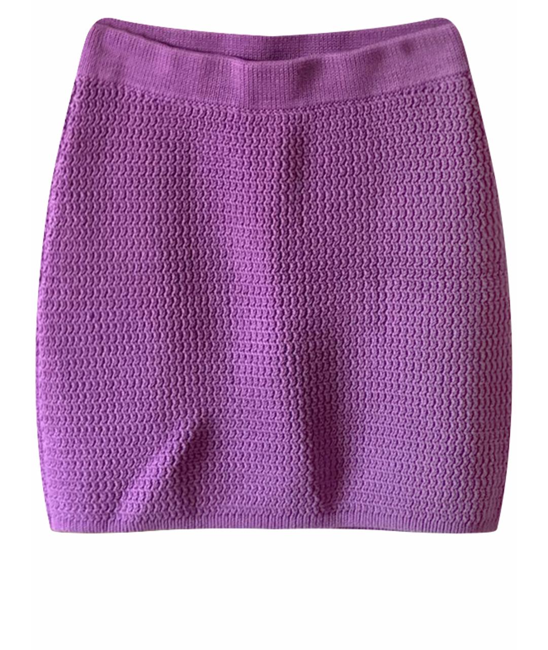 12 STOREEZ Фиолетовая хлопковая юбка мини, фото 1